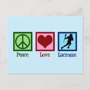 Frieden Liebe Lacrosse Postkarte