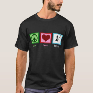 Frieden Liebe Lacrosse T-Shirt