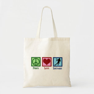 Frieden Liebe Lacrosse Tragetasche