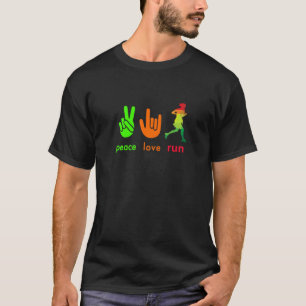 Frieden Liebe Lauf Funny Laufen Cute Joggen & Mara T-Shirt
