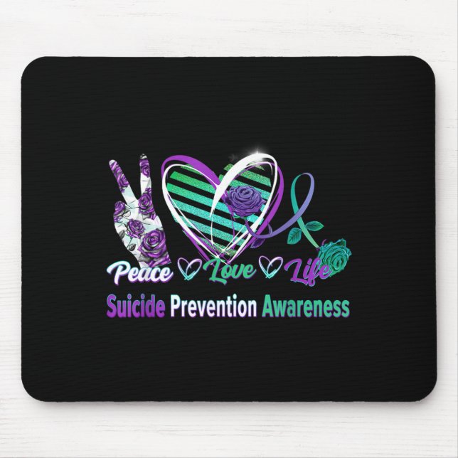 Frieden Liebe Lebensbewusstsein Damen Semikolon Ge Mousepad (Vorne)