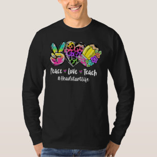 Frieden Liebe Lehre Tie Dye Vorsprung Leben Zurück T-Shirt