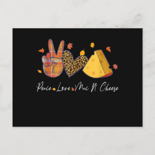 Frieden Liebe Mac N Cheese Halloween Erntedankfest Einladungspostkarte