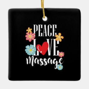 Frieden Liebe Massage Keramikornament