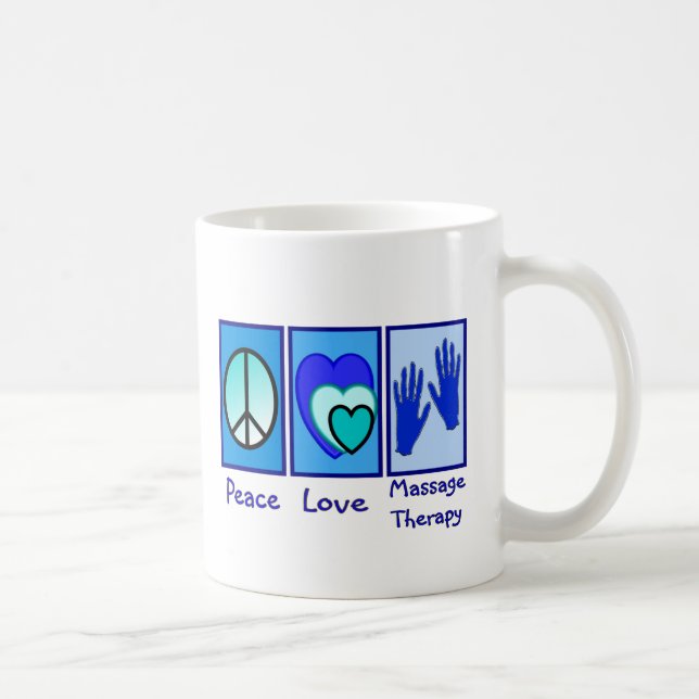 Frieden, Liebe, Massage-Therapie-Geschenke Kaffeetasse (Rechts)
