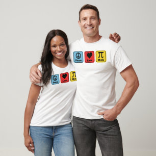 Frieden Liebe Mathe-Lehrer-Geschenke Männer Frauen T-Shirt