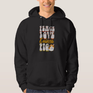 Frieden Liebe Meerschweinchen Meerschweinchen Hoodie