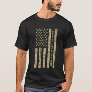 Frieden Liebe Motown Liebhaber Detroit Musik Wüste T-Shirt