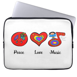 Frieden, Liebe, Musik Laptopschutzhülle