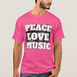 Frieden Liebe Musik Retro Boombox T-Shirt