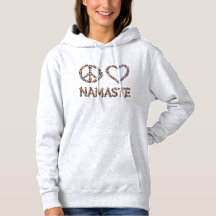 Frieden Liebe Namaste Schmetterlinge - Farbige Gra
