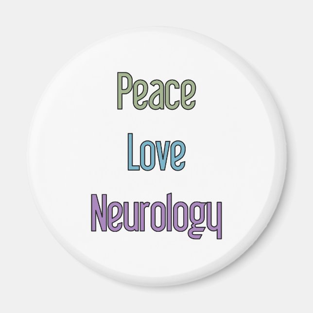 Frieden, Liebe, Neurologie Magnet (Vorne)