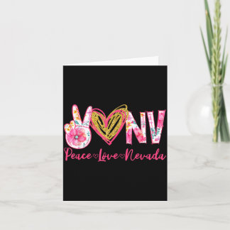 Frieden Liebe Nevada Floral Vintage Nevada Pride Karte