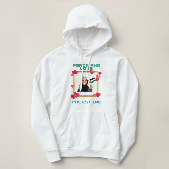 Frieden-Liebe-Palästina Hoodie (Design vorne)
