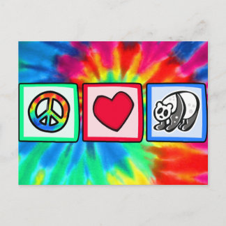 Frieden, Liebe, Pandas Postkarte