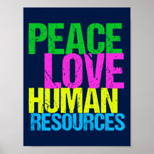 Frieden Liebe Personalabteilung Poster