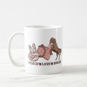 Frieden Liebe Pferd Kaffeetasse