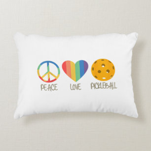 Frieden Liebe Pickleball Dekokissen