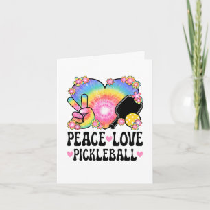 Frieden Liebe Pickleball Feiertagskarte