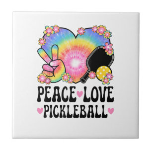 Frieden Liebe Pickleball Fliese