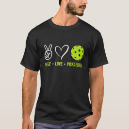 Frieden Liebe Pickleball, Lustige Pickleball Sprüc T-Shirt