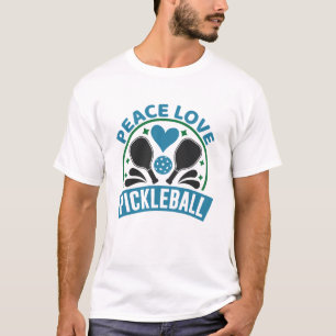 Frieden Liebe Pickleball, Lustige Pickleball Sprüc T-Shirt