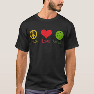 Frieden Liebe Pickleball, Lustige Pickleball Sprüc T-Shirt
