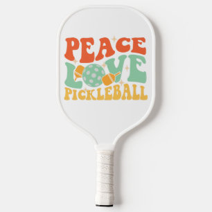 Frieden, Liebe & Pickleball – Retro Vibes Only Schläger