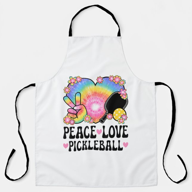 Frieden Liebe Pickleball Schürze (Vorderseite)