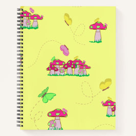 Frieden Liebe Pilze Notizbuch
