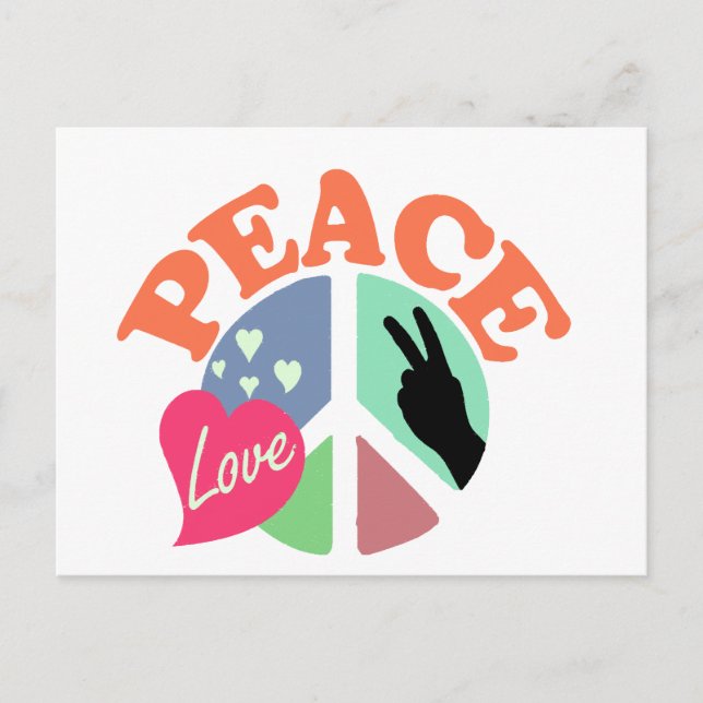 Frieden Liebe Postkarte (Vorderseite)