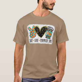 Frieden & Liebe & Pumpkin Gewürze glücklich Fall Y T-Shirt