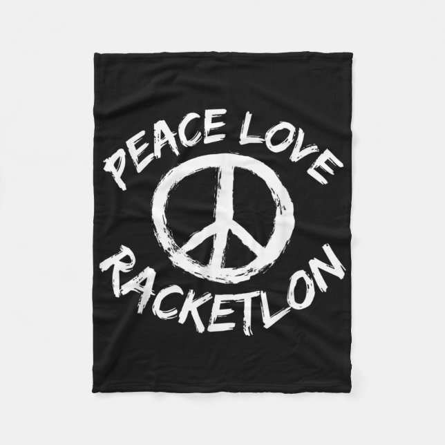 Frieden Liebe Racketlon Slogan Design Racketlon Sp Fleecedecke (Vorderseite)