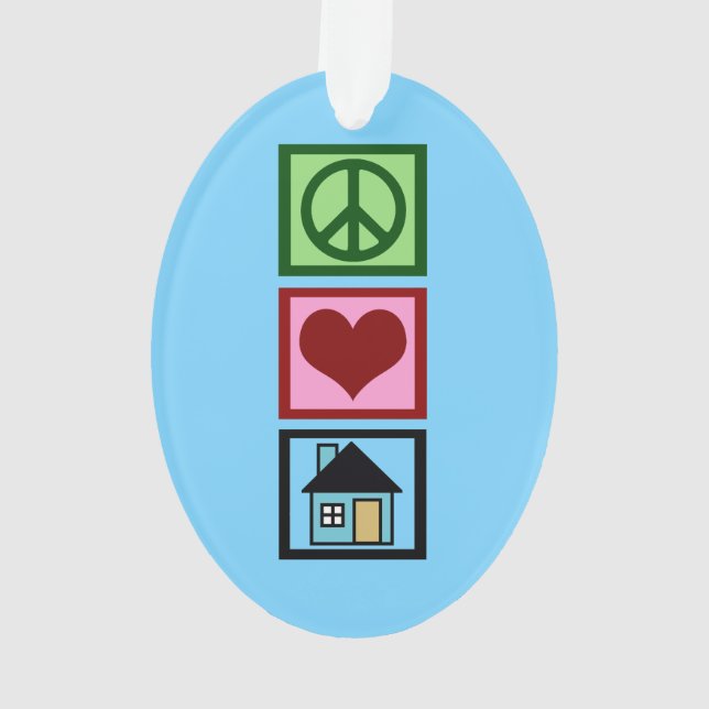 Frieden Liebe Real Anwesen Ornament (Rückseite)
