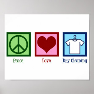 Frieden Liebe Reinigung Poster