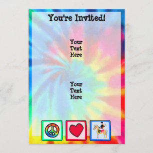 Frieden, Liebe, Reittiere Einladung