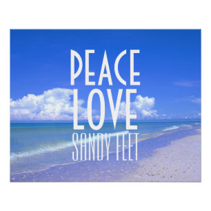Frieden, Liebe, Sandy Feet Poster