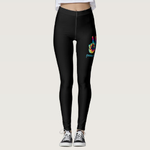 Frieden Liebe Schifffahrt Floating Ocean Gefärbte  Leggings