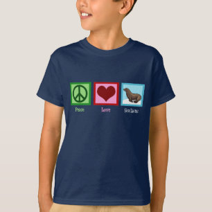 Frieden Liebe Seelöwen T-Shirt
