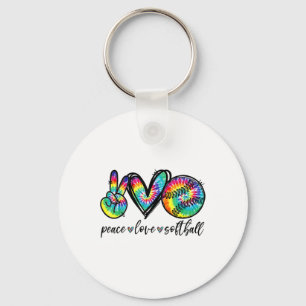 Frieden Liebe Softll Tie Dye Lustig Softll Liebhab Schlüsselanhänger