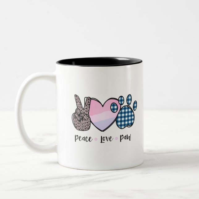 Frieden, Liebe, Tasse Paw (Links)