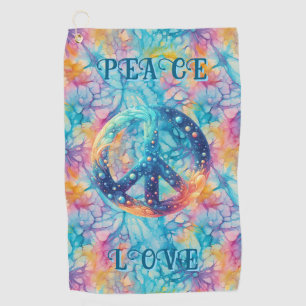 Frieden Liebe Tie-Dye Golfhandtuch