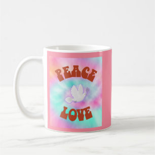 Frieden Liebe Tie Dye Kaffeetasse