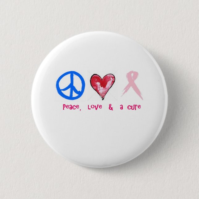 Frieden, Liebe u. eine Heilung Button (Vorderseite)