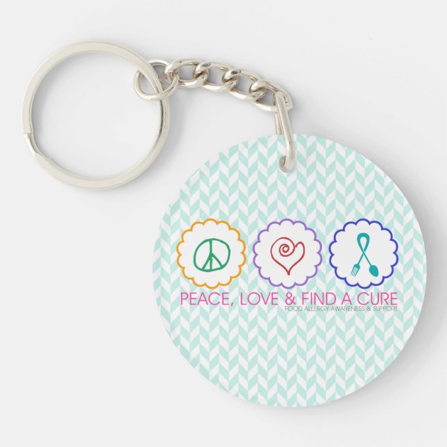 Frieden, Liebe u. finden eine Schlüsselanhänger (Vorderseite)