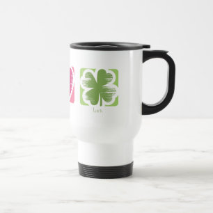 Frieden, Liebe u. irische Reise-Tasse des Glück-2 Reisebecher