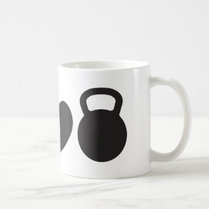Frieden, Liebe u. Kettlebell" Tasse
