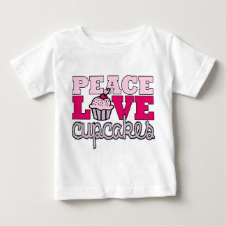 Frieden, Liebe u. kleine Kuchen! Baby T-shirt