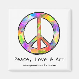 Frieden, Liebe u. Kunst-Magnet Magnet