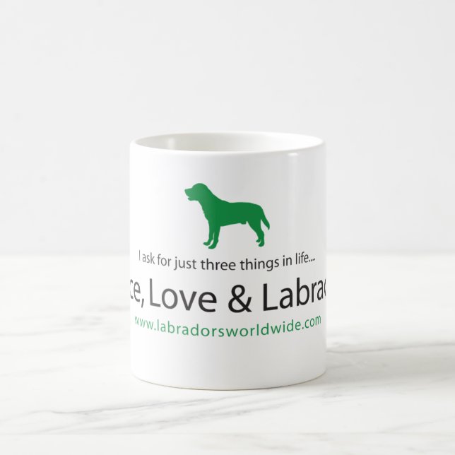Frieden, Liebe u. Labradors Tasse (Mittel)